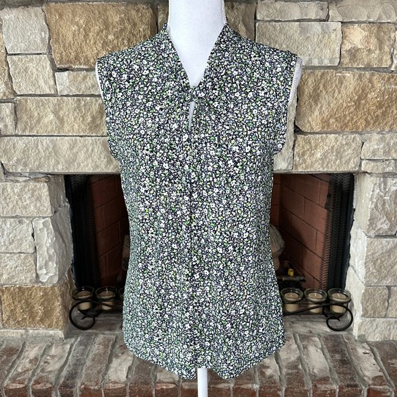 Tommy Hilfiger Tops - Tommy Hilfiger Floral Twist Front Sleeveless Tank Shell Top Women's Medium